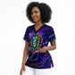 African Wildlife Born Wild Scrub Top Colorful Graffiti Street Art - Tribal Safari Lion Elephant