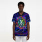 African Wildlife Born Wild Scrub Top Colorful Graffiti Street Art - Tribal Safari Lion Elephant