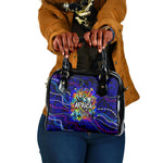 African Wildlife Born Wild Shoulder Handbag Colorful Graffiti Street Art - Tribal Safari Lion Elephant