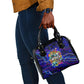 African Wildlife Born Wild Shoulder Handbag Colorful Graffiti Street Art - Tribal Safari Lion Elephant