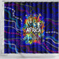 African Wildlife Born Wild Shower Curtain Colorful Graffiti Street Art - Tribal Safari Lion Elephant