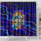 African Wildlife Born Wild Shower Curtain Colorful Graffiti Street Art - Tribal Safari Lion Elephant