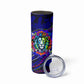 African Wildlife Born Wild Skinny Tumbler Colorful Graffiti Street Art - Tribal Safari Lion Elephant