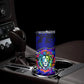 African Wildlife Born Wild Skinny Tumbler Colorful Graffiti Street Art - Tribal Safari Lion Elephant