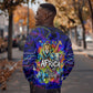 African Wildlife Born Wild Sweatshirt Colorful Graffiti Street Art - Tribal Safari Lion Elephant