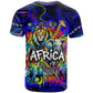 African Wildlife Born Wild T shirt Colorful Graffiti Street Art - Tribal Safari Lion Elephant