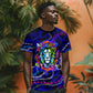 African Wildlife Born Wild T shirt Colorful Graffiti Street Art - Tribal Safari Lion Elephant
