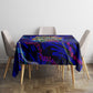 African Wildlife Born Wild Tablecloth Colorful Graffiti Street Art - Tribal Safari Lion Elephant
