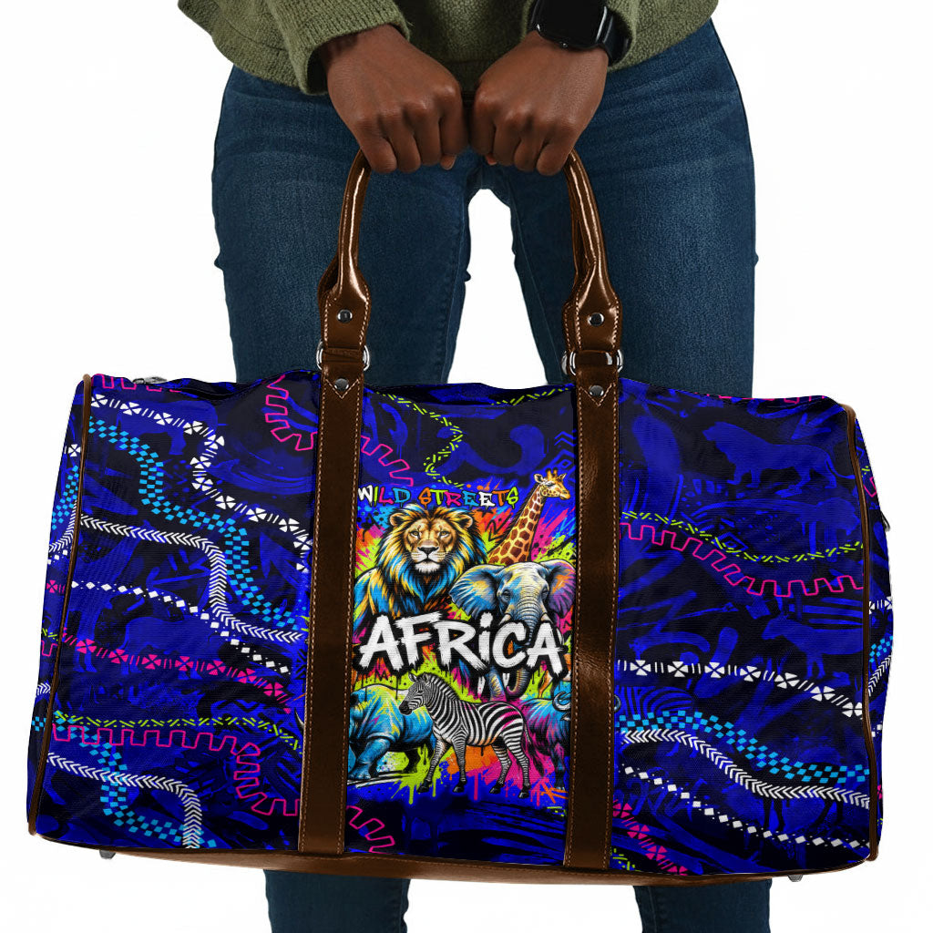 African Wildlife Born Wild Travel Bag Colorful Graffiti Street Art ...