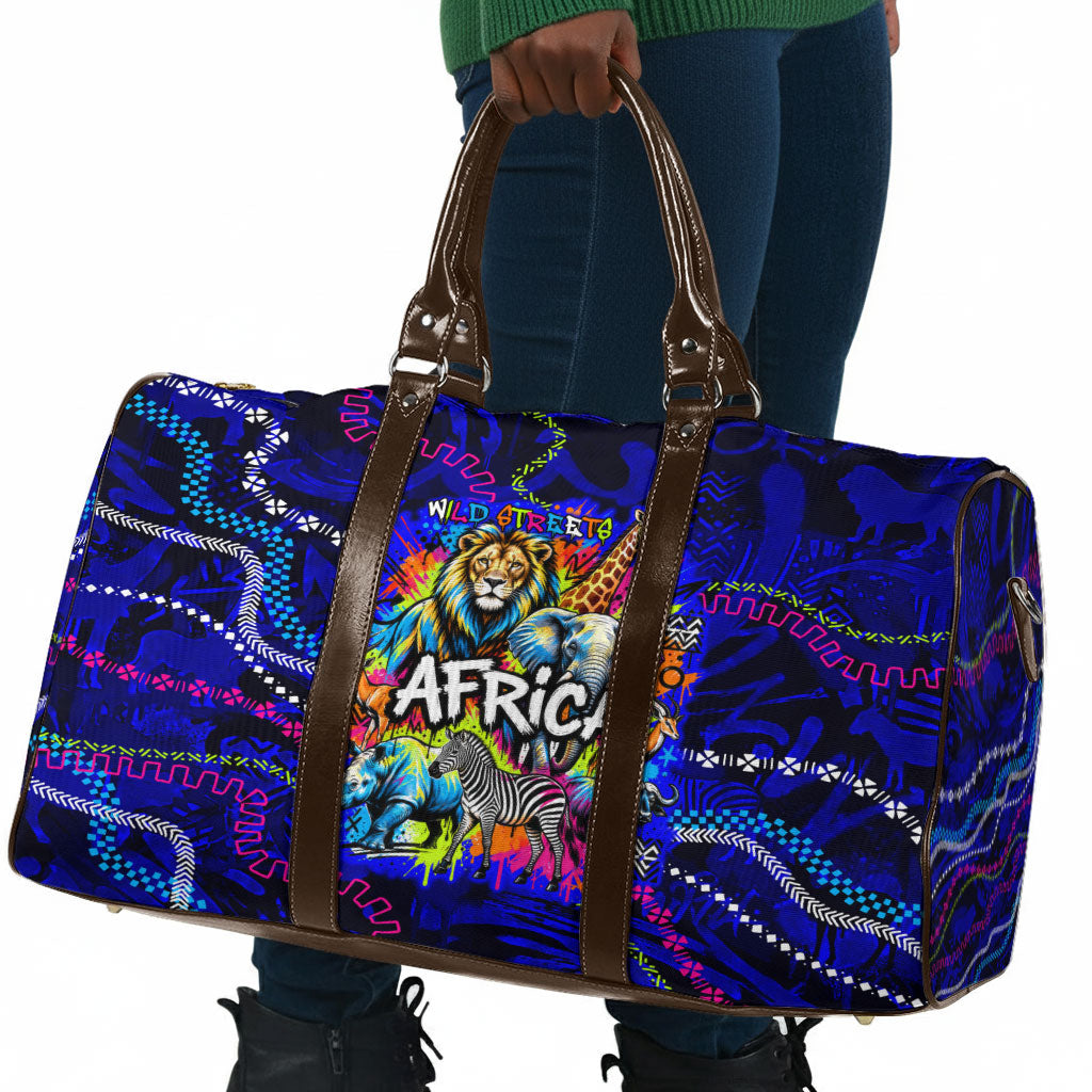 African Wildlife Born Wild Travel Bag Colorful Graffiti Street Art ...
