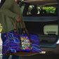 African Wildlife Born Wild Travel Bag Colorful Graffiti Street Art - Tribal Safari Lion Elephant