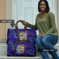 African Wildlife Born Wild Travel Bag Colorful Graffiti Street Art - Tribal Safari Lion Elephant
