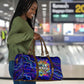 African Wildlife Born Wild Travel Bag Colorful Graffiti Street Art - Tribal Safari Lion Elephant