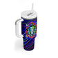 African Wildlife Born Wild Tumbler With Handle Colorful Graffiti Street Art - Tribal Safari Lion Elephant