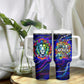 African Wildlife Born Wild Tumbler With Handle Colorful Graffiti Street Art - Tribal Safari Lion Elephant