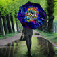 African Wildlife Born Wild Umbrella Colorful Graffiti Street Art - Tribal Safari Lion Elephant