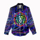 African Wildlife Born Wild Women Casual Shirt Colorful Graffiti Street Art - Tribal Safari Lion Elephant