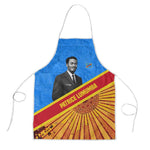 Patrice Lumumba Apron with Congolese Flag Colors and African History Quote - African Pride