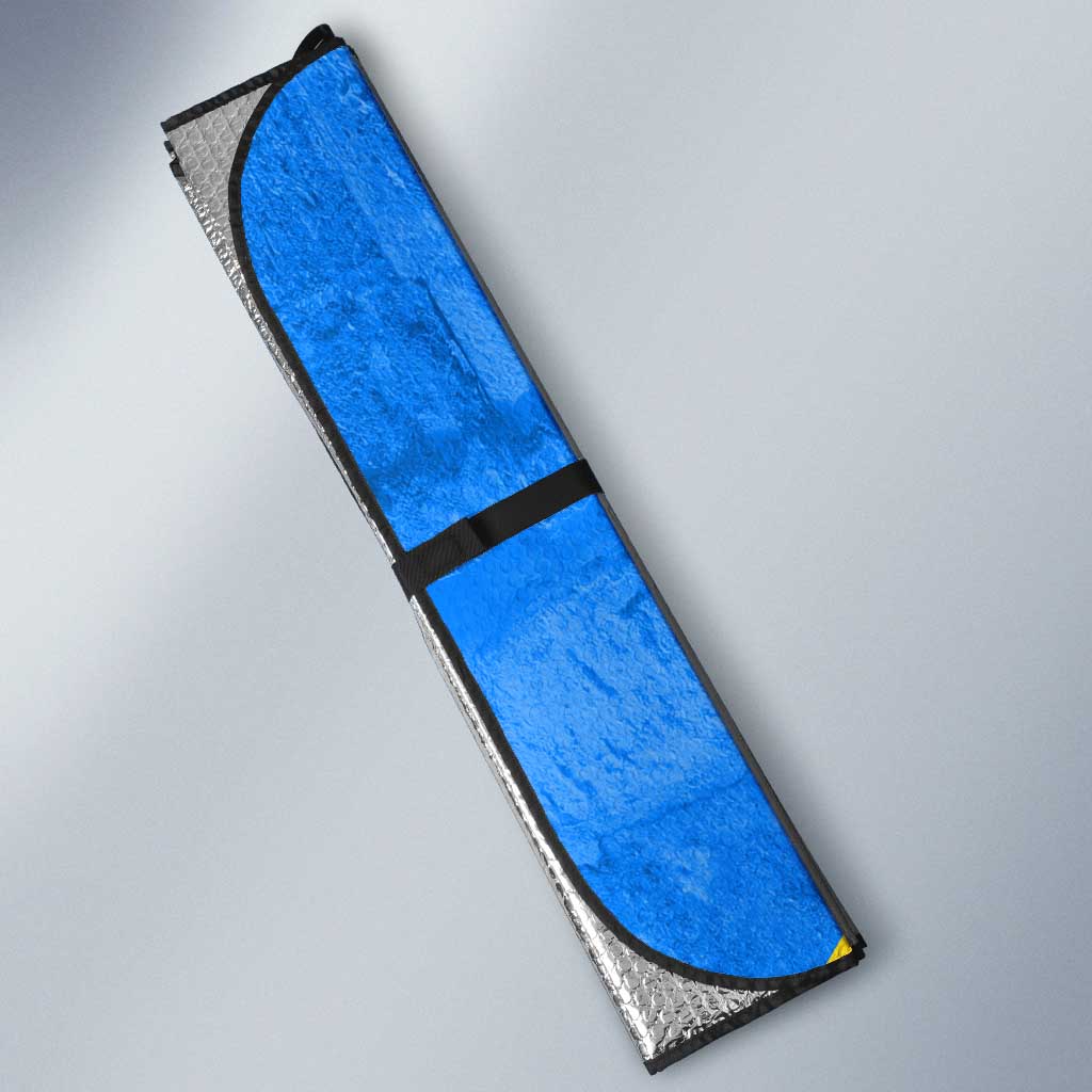 Patrice Lumumba Auto Sun Shade with Congolese Flag Colors and African History Quote - African Pride