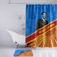Patrice Lumumba Bathroom Set with Congolese Flag Colors and African History Quote - African Pride