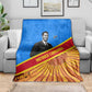 Patrice Lumumba Blanket with Congolese Flag Colors and African History Quote - African Pride