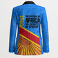 Patrice Lumumba Blazer with Congolese Flag Colors and African History Quote - African Pride