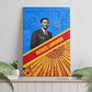 Patrice Lumumba Canvas Wall Art with Congolese Flag Colors and African History Quote - African Pride
