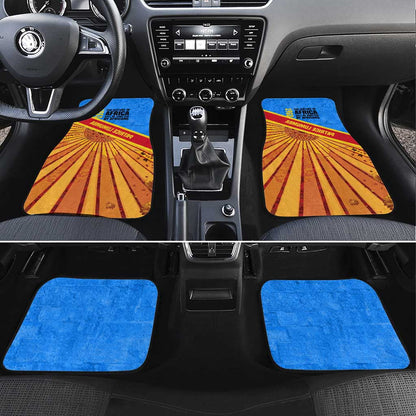 Patrice Lumumba Car Mats with Congolese Flag Colors and African History Quote - African Pride
