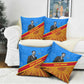 Patrice Lumumba Pillow Cover with Congolese Flag Colors and African History Quote - African Pride