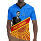 Patrice Lumumba Rugby Jersey with Congolese Flag Colors and African History Quote - African Pride