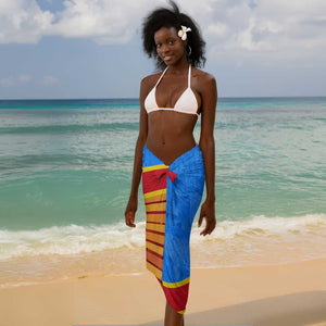 Patrice Lumumba Sarong with Congolese Flag Colors and African History Quote - African Pride