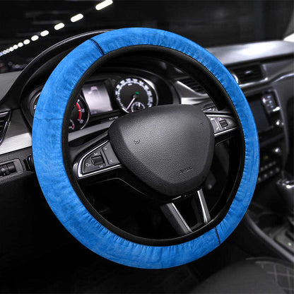 Patrice Lumumba Steering Wheel Cover with Congolese Flag Colors and African History Quote - African Pride