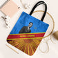 Patrice Lumumba Tote Bag with Congolese Flag Colors and African History Quote - African Pride