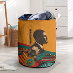Patrice Lumumba Laundry Basket with Profile Portrait and Bold Africa Will Rise Statement - African Pride