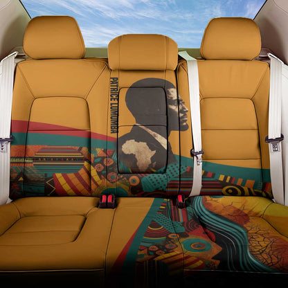 Patrice Lumumba Back Car Seat Cover with Profile Portrait and Bold Africa Will Rise Statement - African Pride