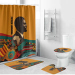Patrice Lumumba Bathroom Set with Profile Portrait and Bold Africa Will Rise Statement - African Pride