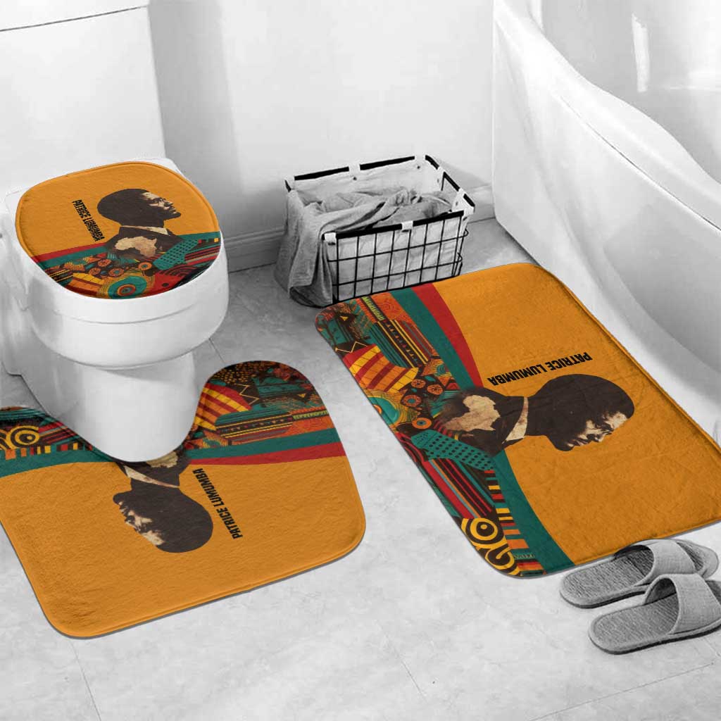Patrice Lumumba Bathroom Set with Profile Portrait and Bold Africa Will Rise Statement - African Pride