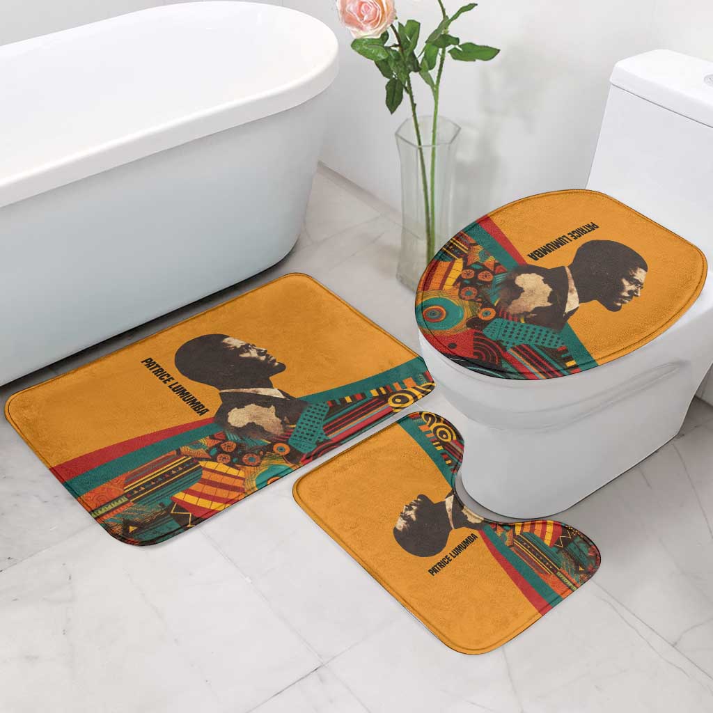 Patrice Lumumba Bathroom Set with Profile Portrait and Bold Africa Will Rise Statement - African Pride