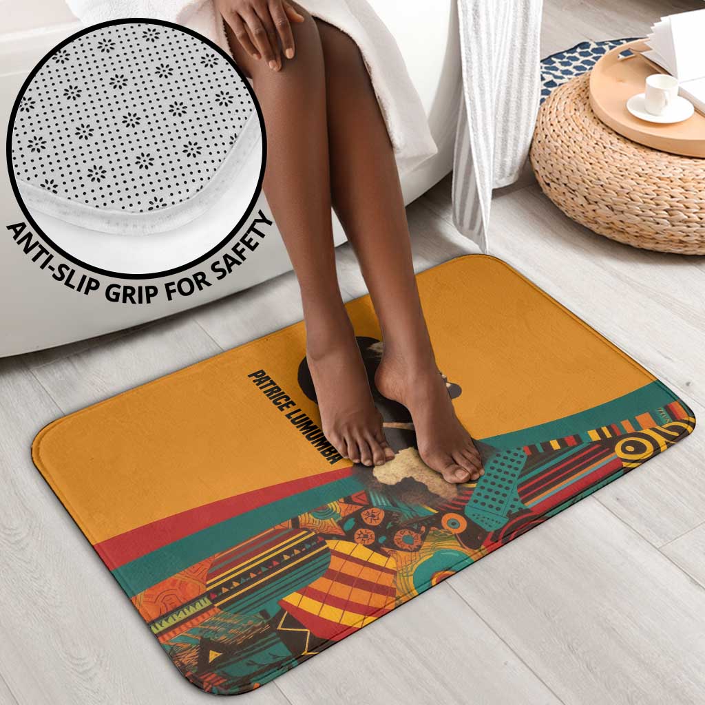 Patrice Lumumba Bathroom Set with Profile Portrait and Bold Africa Will Rise Statement - African Pride