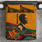 Patrice Lumumba Bedding Set with Profile Portrait and Bold Africa Will Rise Statement - African Pride