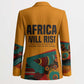 Patrice Lumumba Blazer with Profile Portrait and Bold Africa Will Rise Statement - African Pride