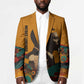 Patrice Lumumba Blazer with Profile Portrait and Bold Africa Will Rise Statement - African Pride