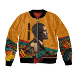 Patrice Lumumba Bomber Jacket with Profile Portrait and Bold Africa Will Rise Statement - African Pride