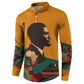 Patrice Lumumba Button Sweatshirt with Profile Portrait and Bold Africa Will Rise Statement