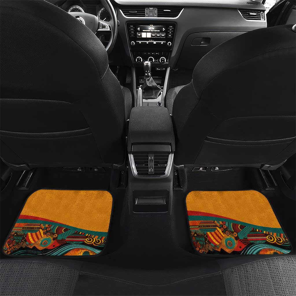 Patrice Lumumba Car Mats with Profile Portrait and Bold Africa Will Rise Statement - African Pride
