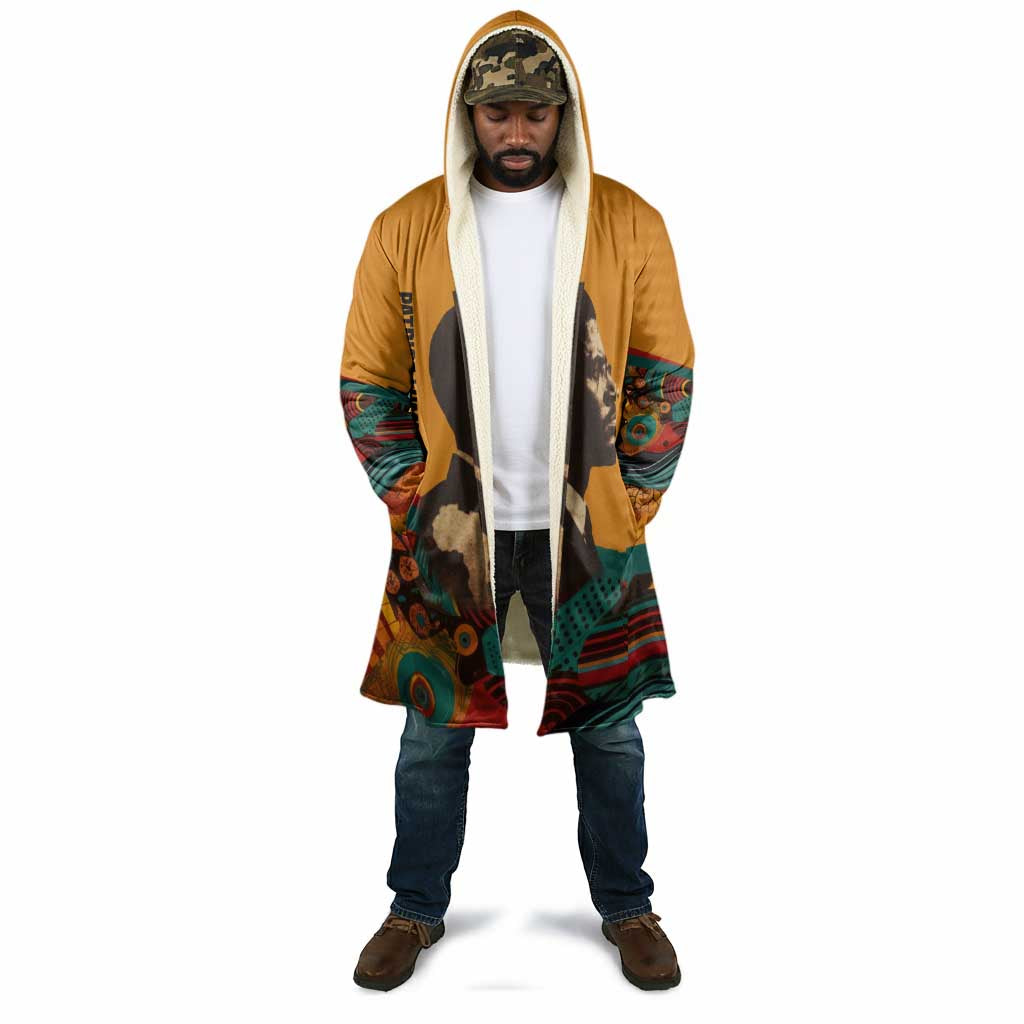 Patrice Lumumba Cloak with Profile Portrait and Bold Africa Will Rise Statement - African Pride