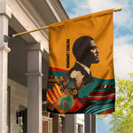 Patrice Lumumba Garden Flag with Profile Portrait and Bold Africa Will Rise Statement - African Pride