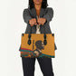 Patrice Lumumba Leather Bag with Profile Portrait and Bold Africa Will Rise Statement - African Pride