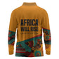 Patrice Lumumba Long Sleeve Polo Shirt with Profile Portrait and Bold Africa Will Rise Statement - African Pride