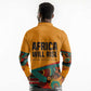 Patrice Lumumba Long Sleeve Polo Shirt with Profile Portrait and Bold Africa Will Rise Statement - African Pride